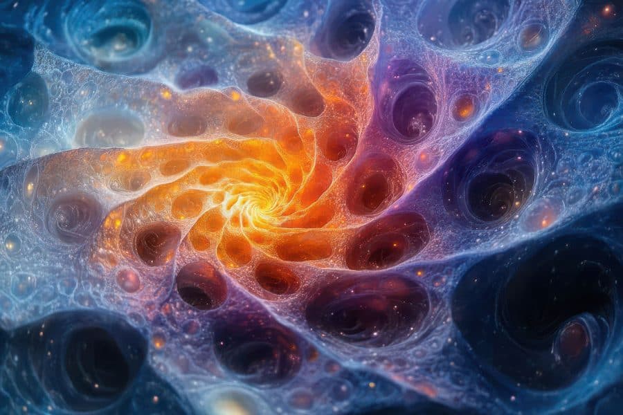 Fraktales Muster in Spiralform